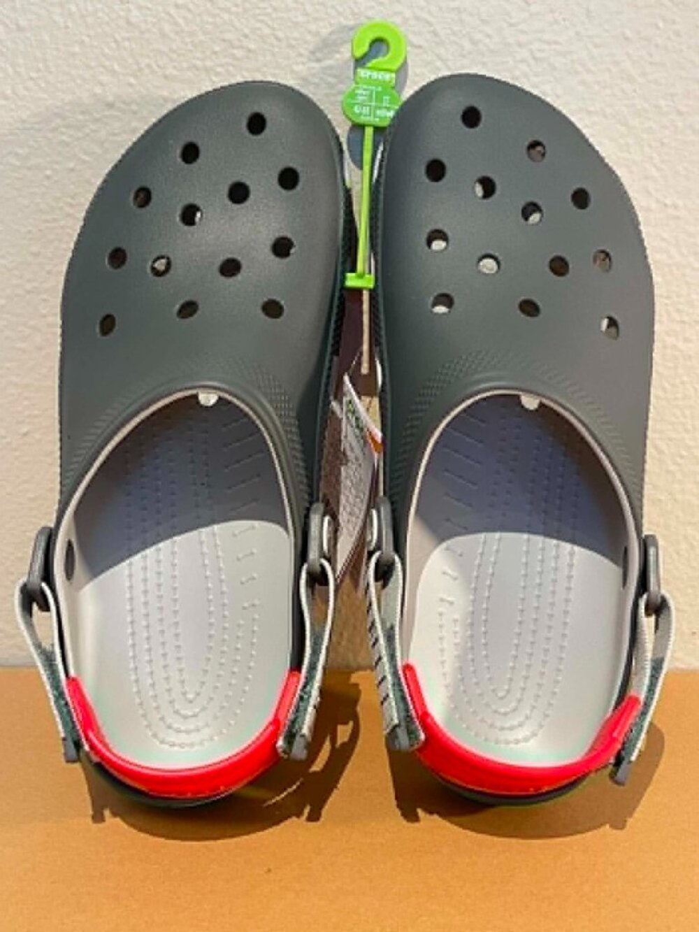 Crocs Turbo Classic Clog - Slate Grey - Adjustable Backstrap Rubber Sole - NWT